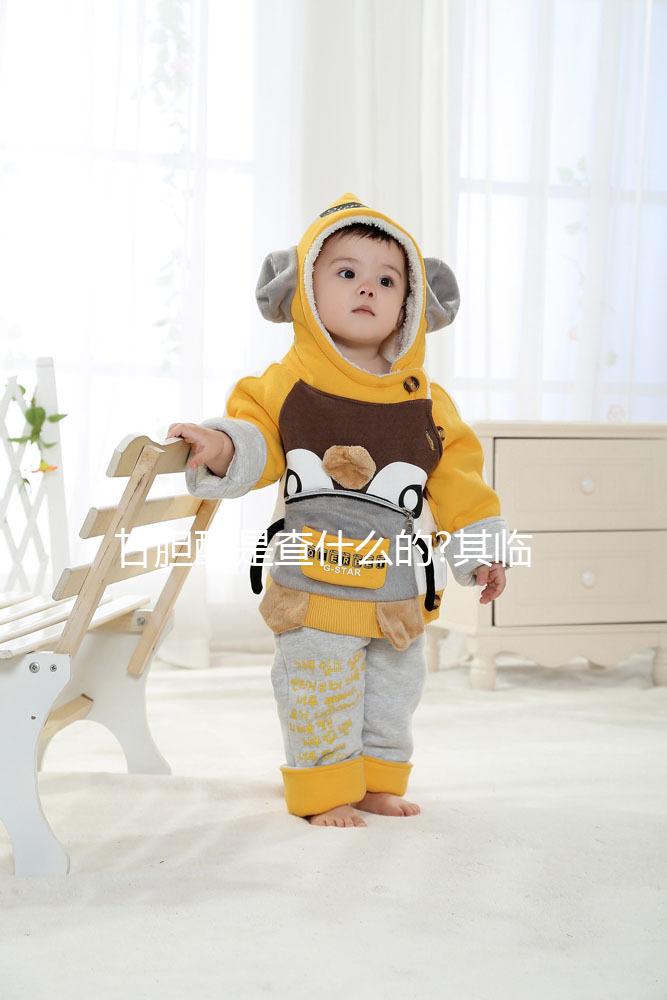 甘膽酸是查什么的?其臨床意義表現(xiàn)在這6個(gè)方面