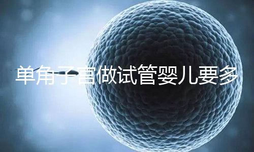 單角子宮做試管嬰兒要多少錢？移植2個至少需要這個數字