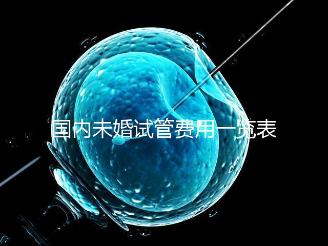 國內(nèi)未婚試管費(fèi)用一覽表:2025單身女性做試管嬰兒要花多少錢?