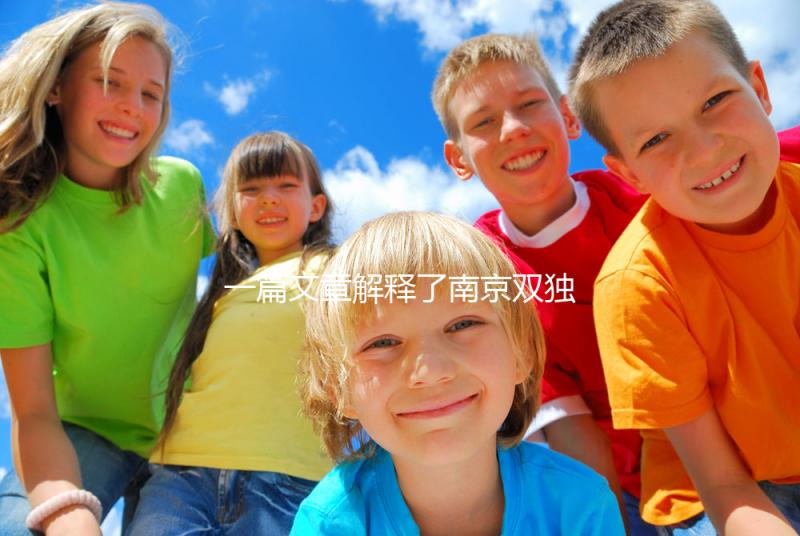 一篇文章解釋了南京雙獨二胎政策如果符合條件，可以申請補貼