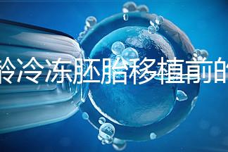 高齡冷凍胚胎移植前的注意事項(xiàng)和禁忌可以清楚地分類嗎？