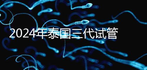 2024年泰國三代試管醫院排名、費用、成功率公布